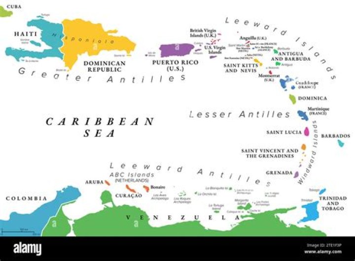 What are the Lesser and Greater Antilles